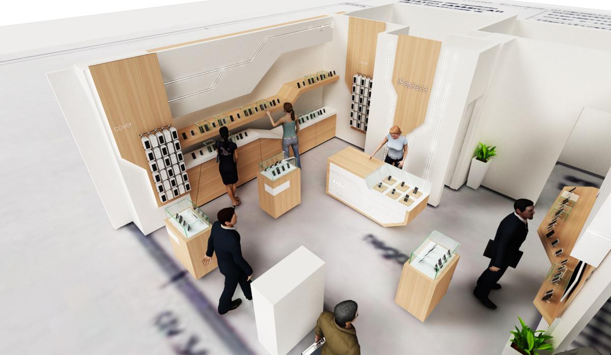 Foto 5  arredamento negozio telefonia di design