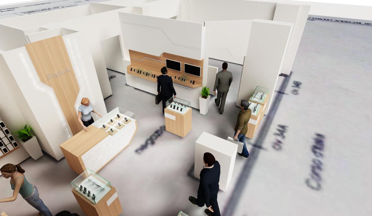 Foto 6  arredamento negozio telefonia di design