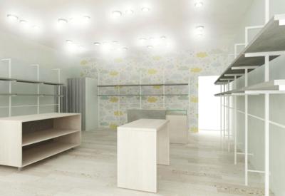 Mobili per arredare negozio abbigliamento bimbo