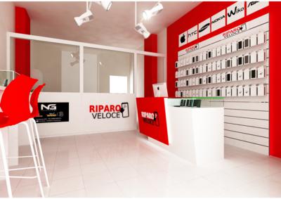 arredi per negozio riparazione telefoni e PC