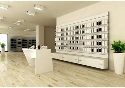 progetto arredamento negozio riparazione smartphone tablet e PC