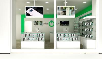 progetto arredamento negozio riparazione cellulari 
