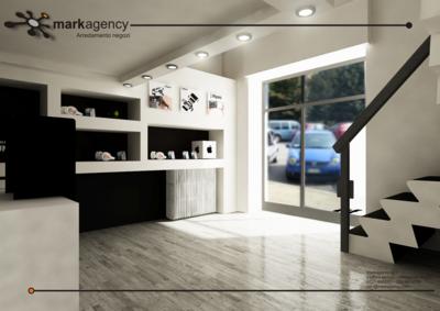 progetto arredi negozio telefonia e riparazioni