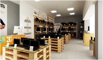 Arredamento per negozio informatica e rigenerati
