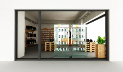 arredare negozio informatica e prodotti rigenerati