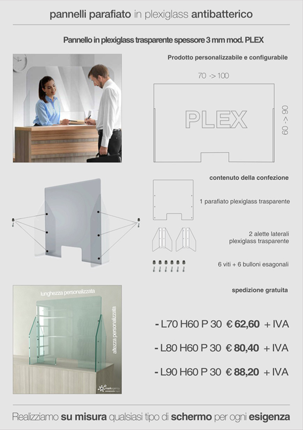 Pannello in plexiglass 3mm modello PLEX